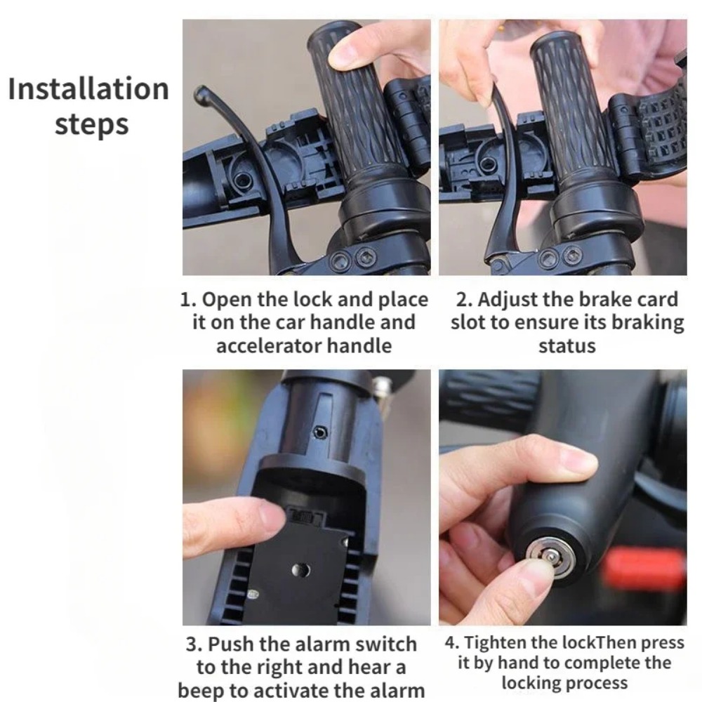 110dB Motorcycle Handlebar Ala - Commuter Bike Lock ulasan dan harga