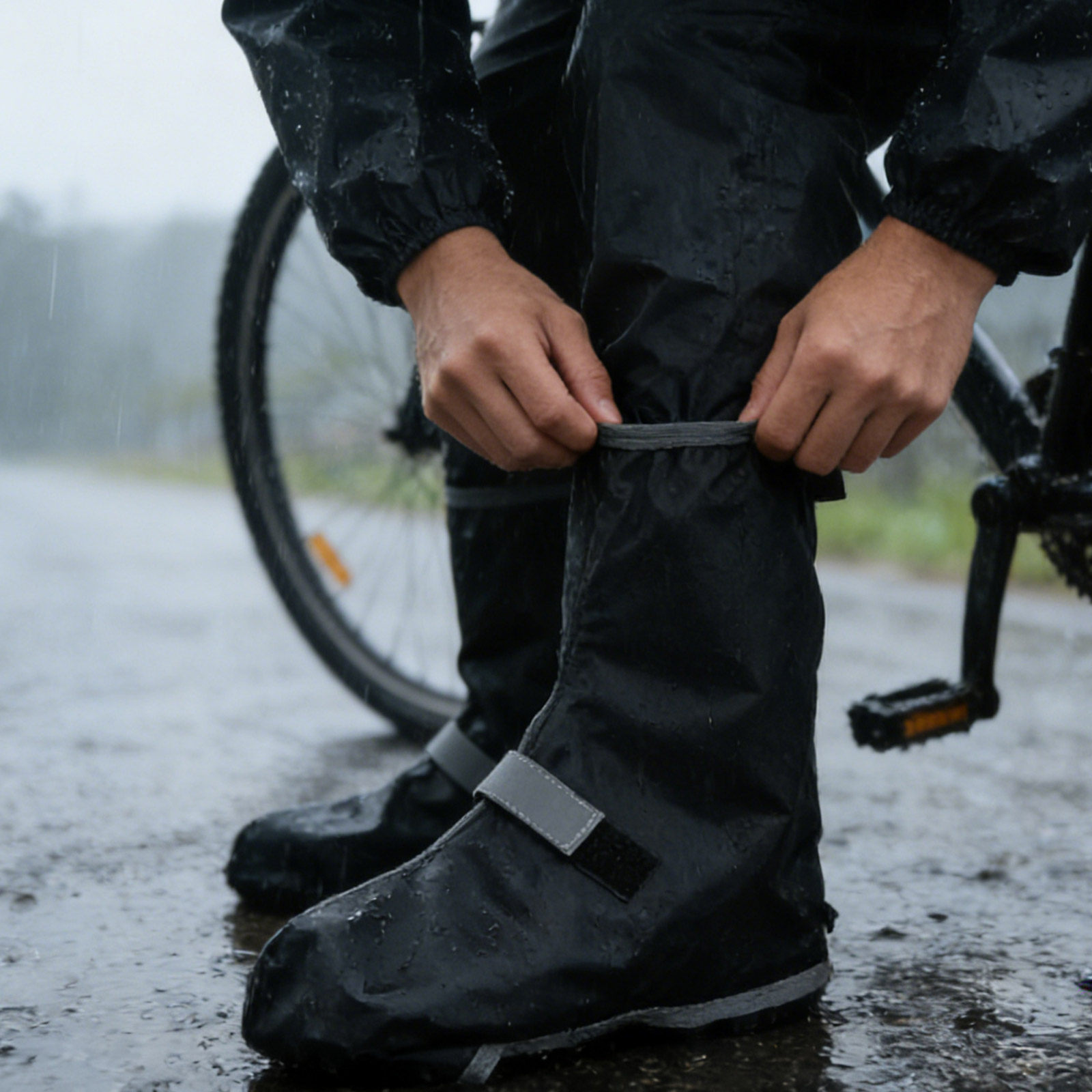 1Pair Waterproof Shoe Covers N - Cycling Commute Shoes ulasan dan harga